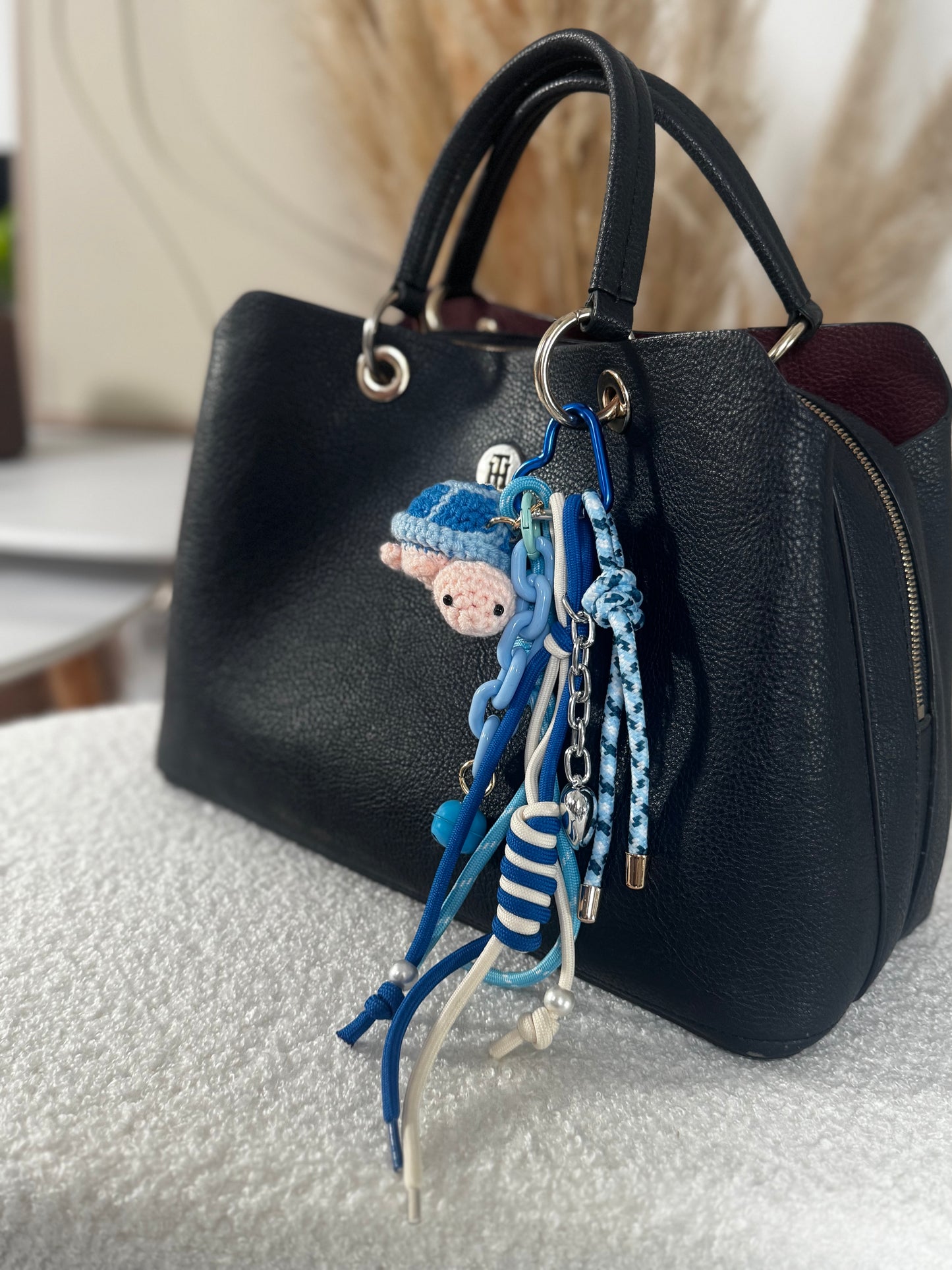 Grigri pour sac Tortue bleue