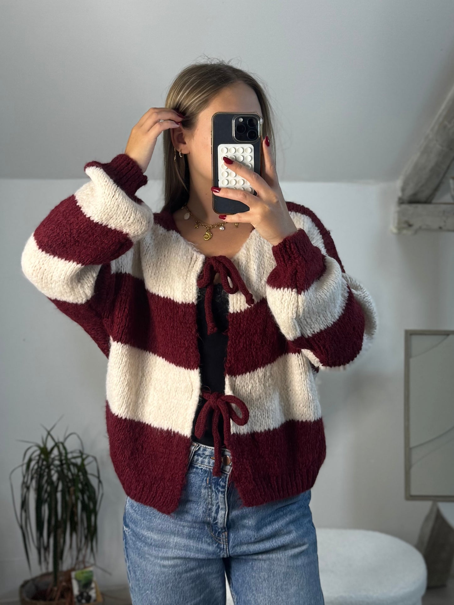 Pull à noeud Julia Bordeaux