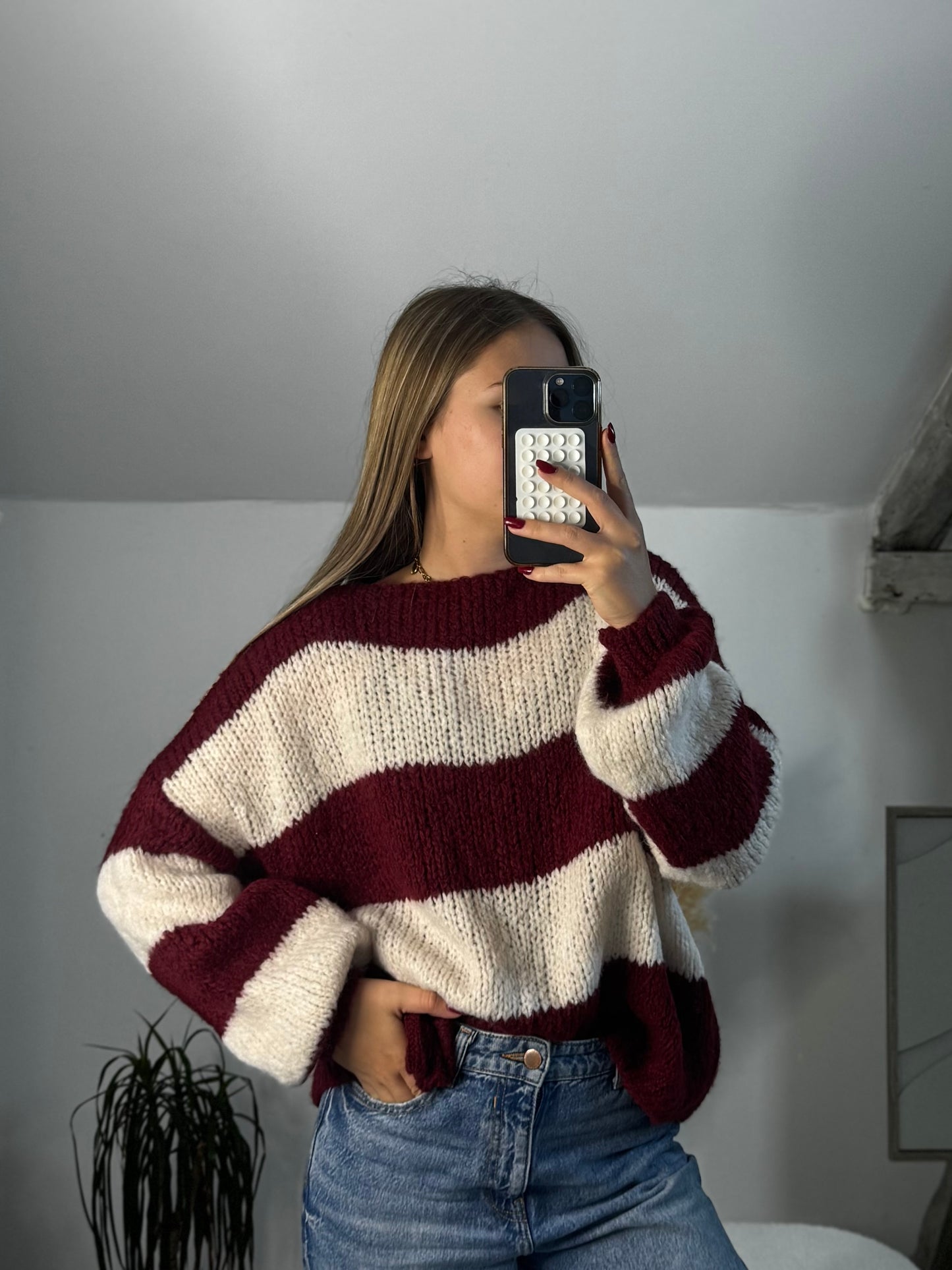 Pull à noeud Julia Bordeaux