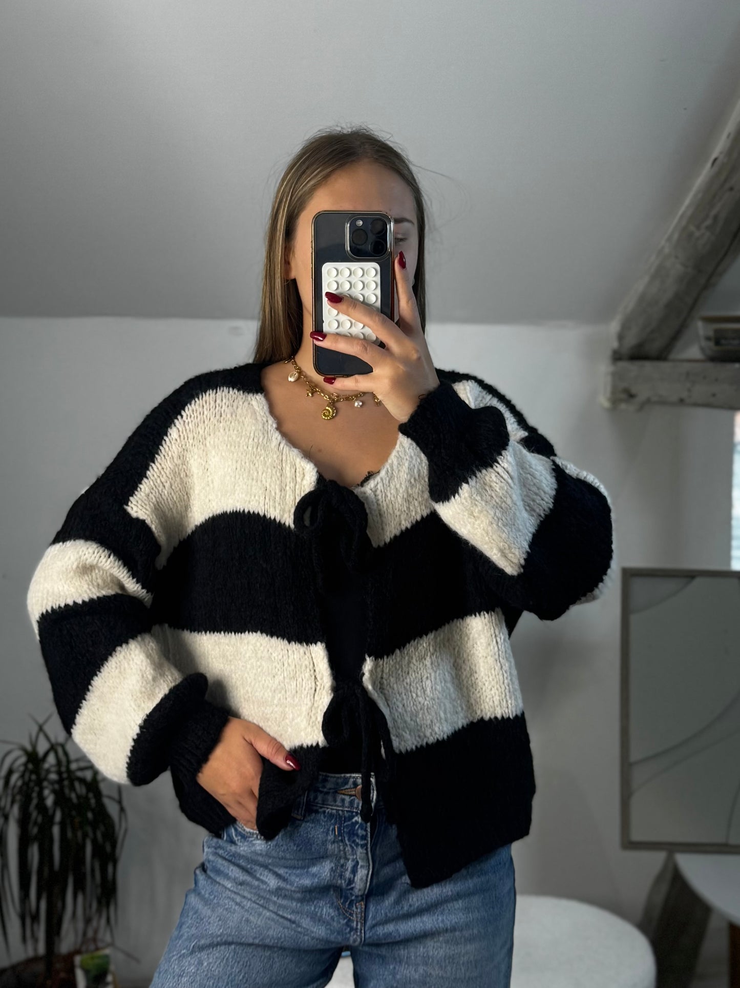 Pull à noeud Julia Noir