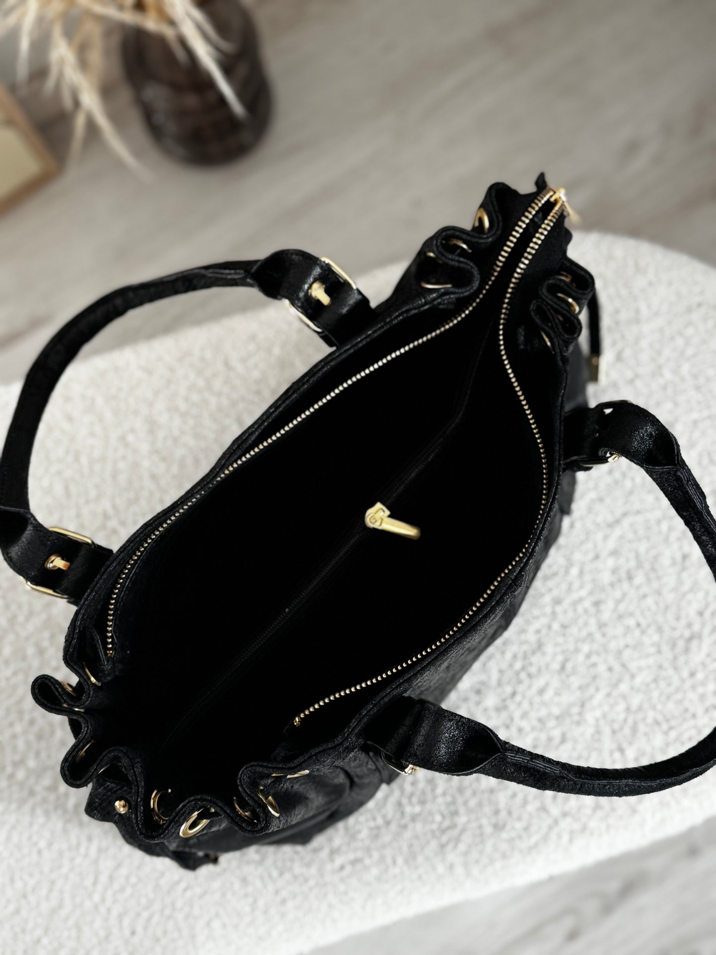 Sac en cuir SOHOA taille S Noir mat