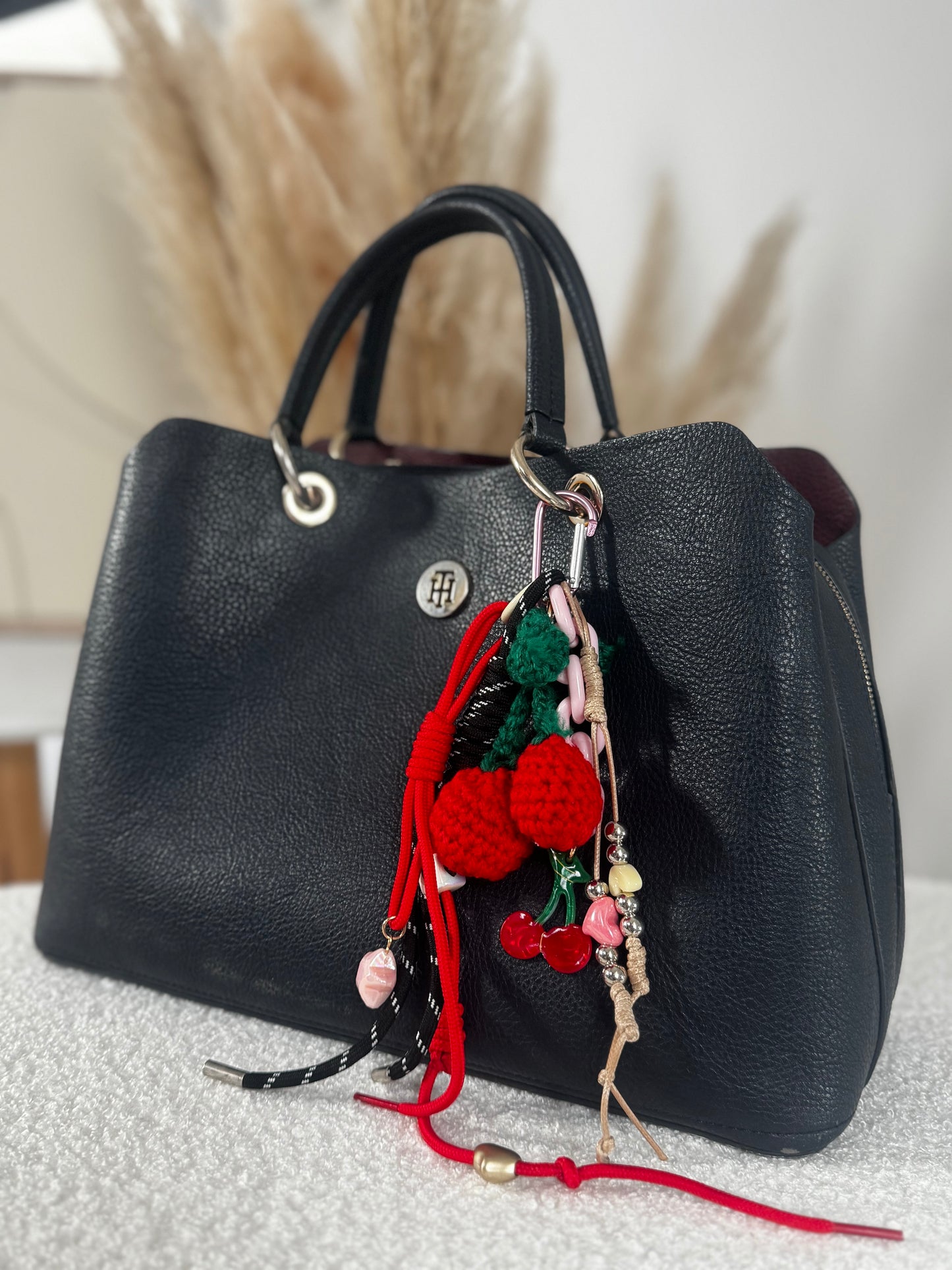 Grigri pour sac Cerise rouge