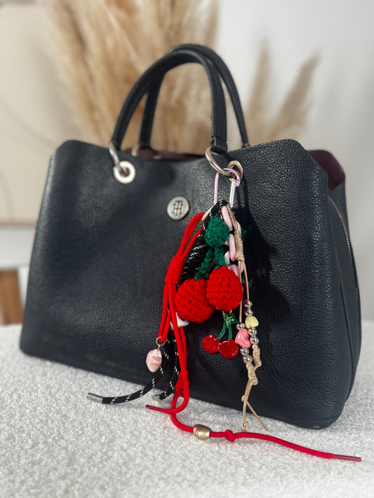 Grigri pour sac Cerise rouge