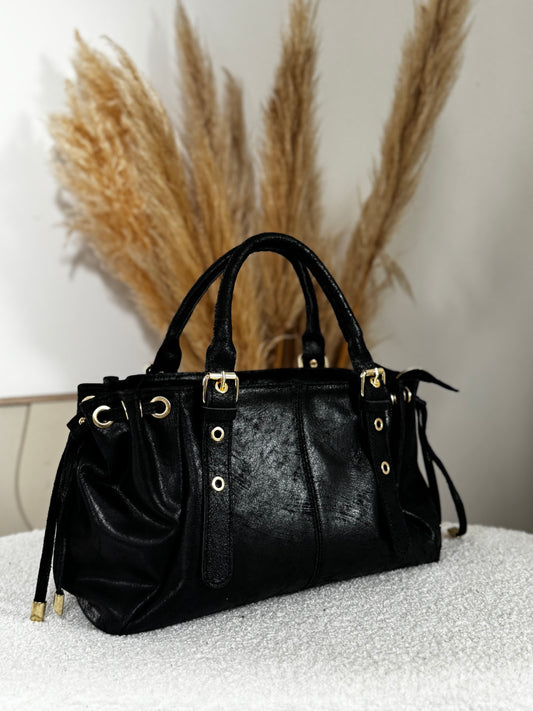 Sac en cuir SOHOA taille S Noir mat