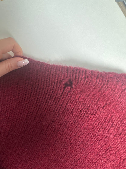 Pull Léane Bordeaux défectueux