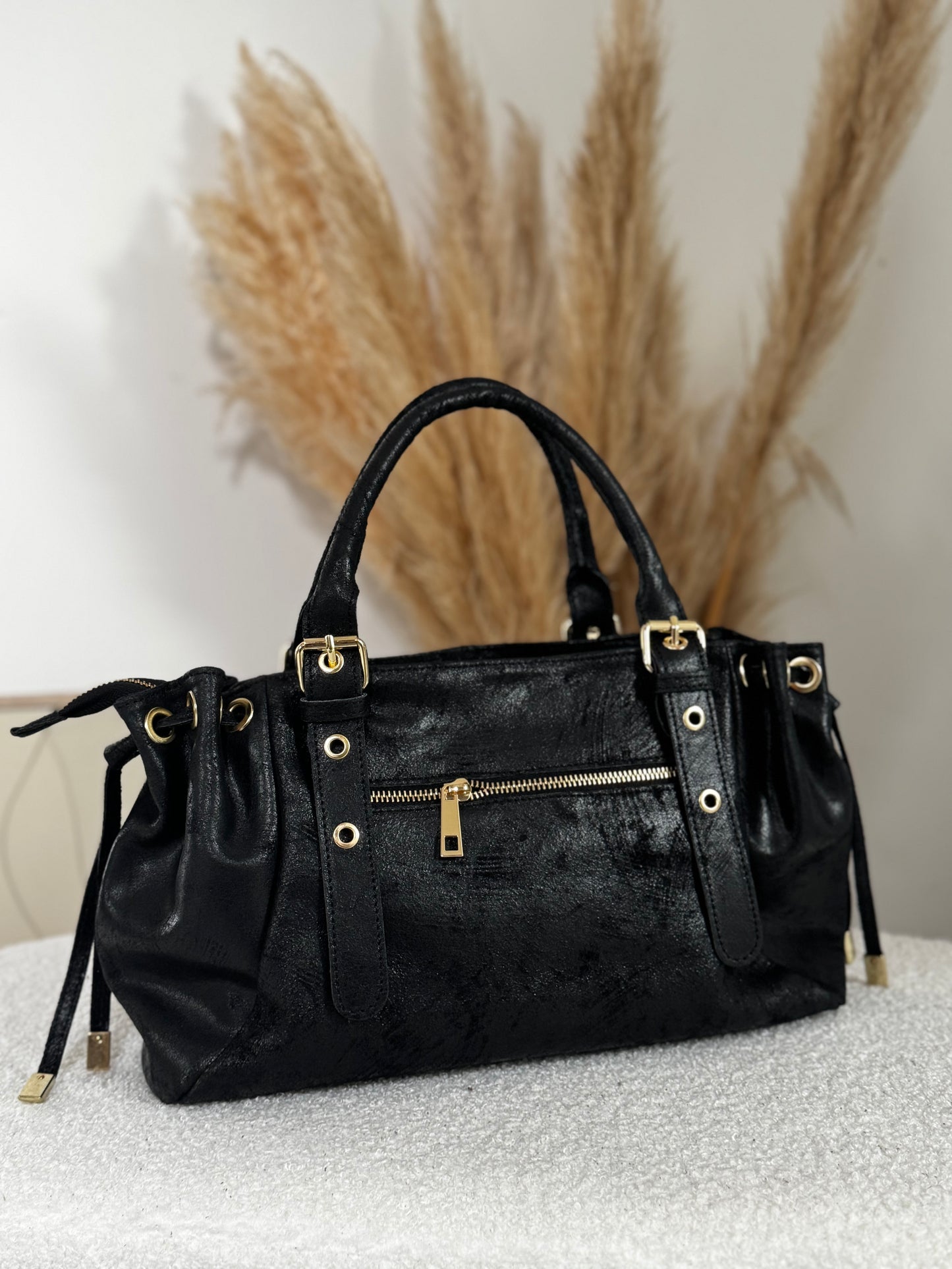 Sac en cuir SOHOA taille S Noir mat
