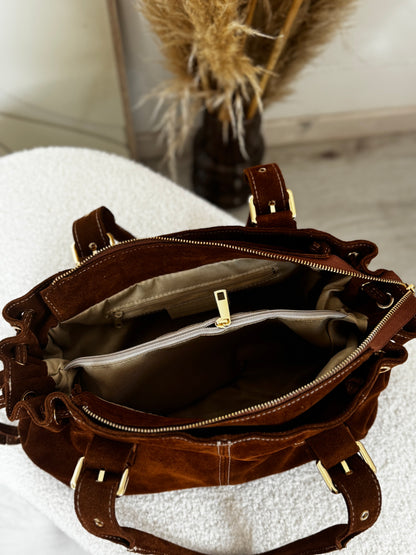 Sac en cuir SOHOA taille S Marron clair