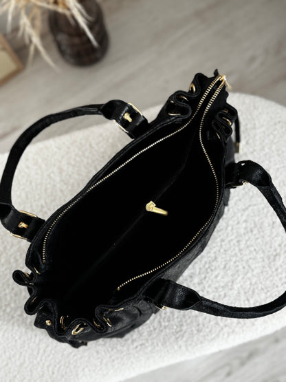 Sac en cuir SOHOA taille S Noir mat