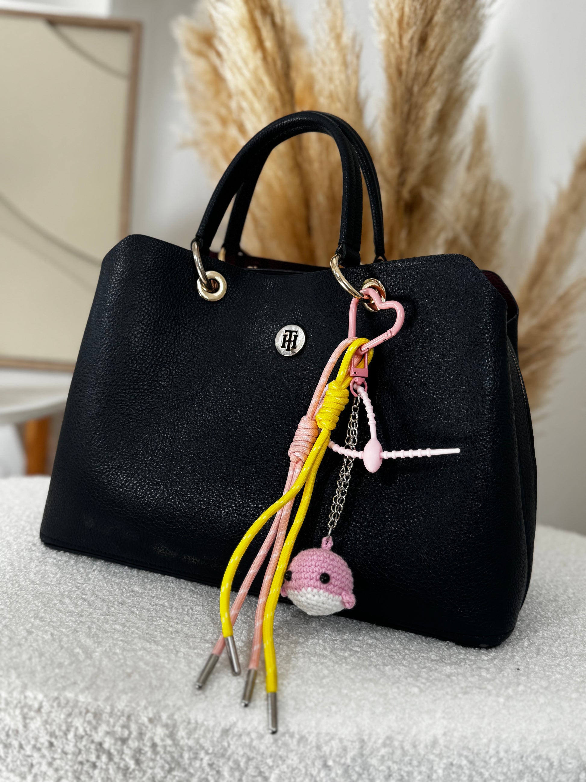 Grigri pour sac poisson rose