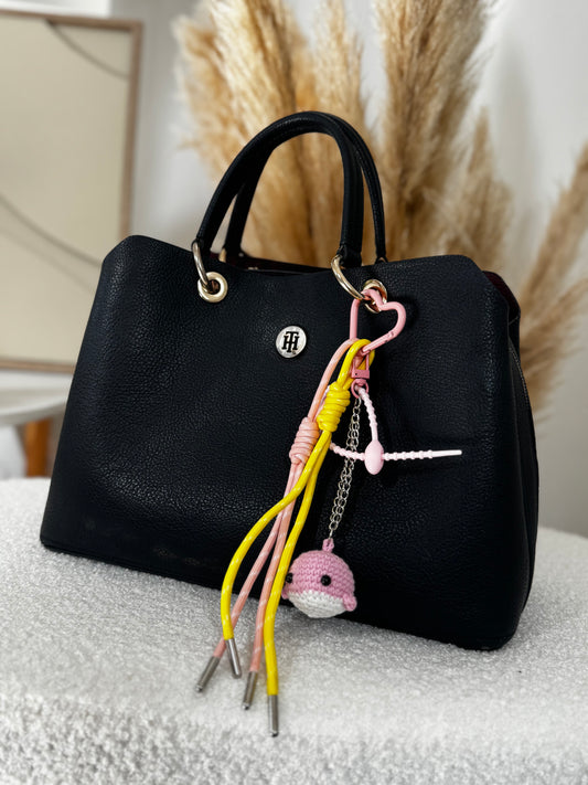 Grigri pour sac poisson rose